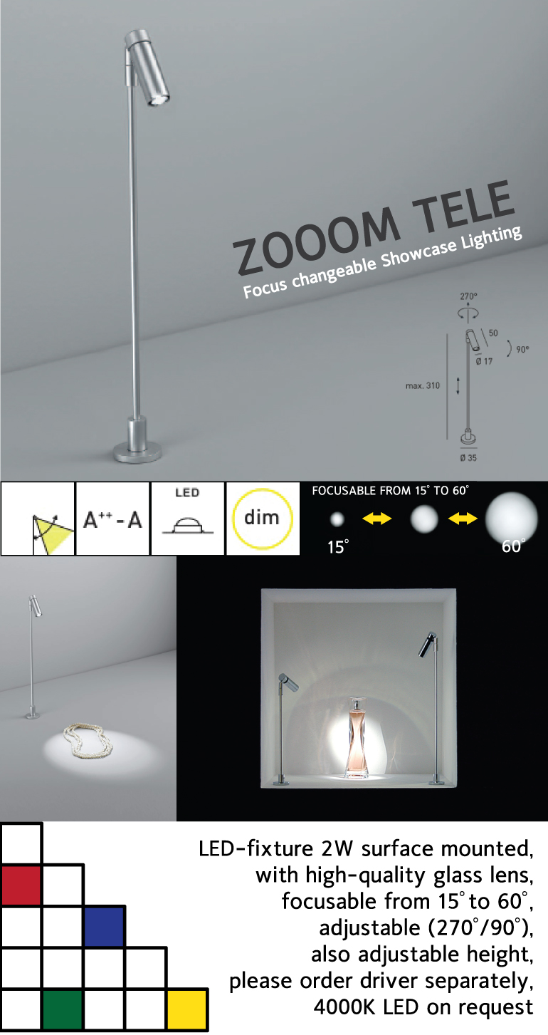 LED Tower type Showcase Lighting Zoom Tele 1
